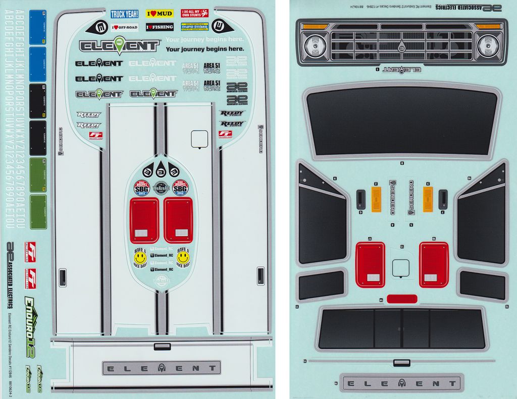 Sendero Decal Sheets 