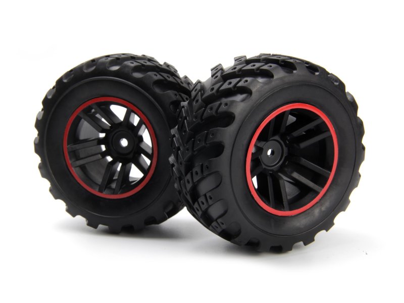 Spryte Wheels/Tires Assembled (Black/Red)