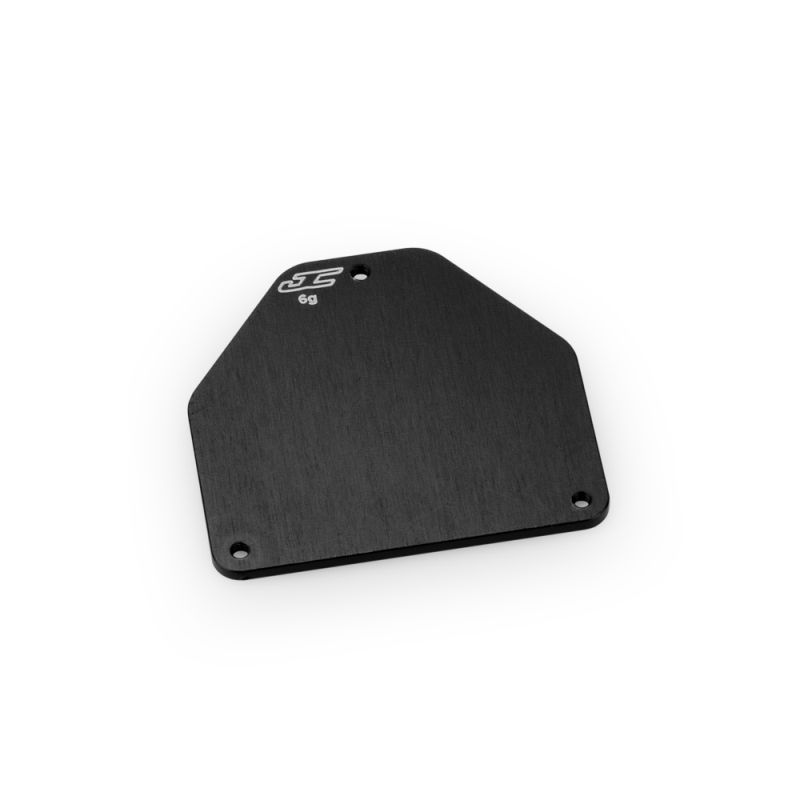 RC10B7 Aluminum Servo Weight Plate (6g), Black, fits RC10B7