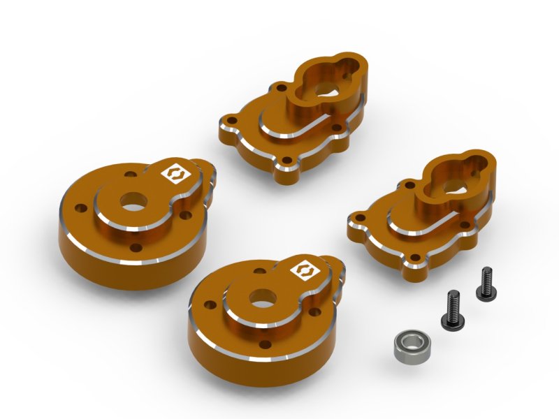 Aluminum Portal Rear Hub Set (Orange / 2pcs), for Venture18