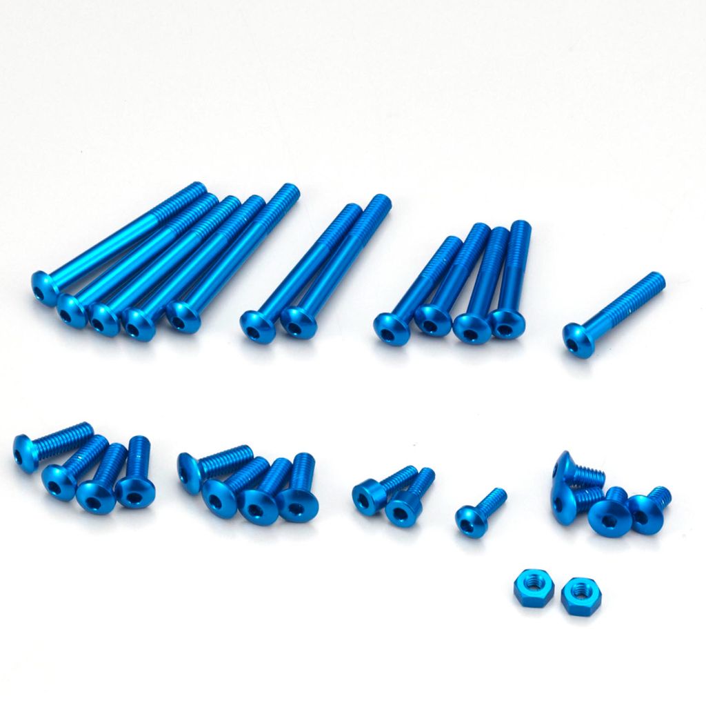 Aluminum Screw Set for EX-RR / EX-2 / LDT / NEXT (Blue)