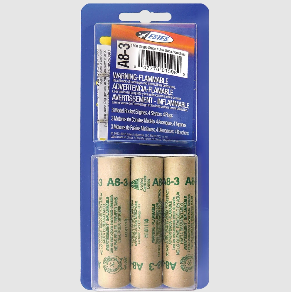 A8-3 Model Rocket Engines (3pk)